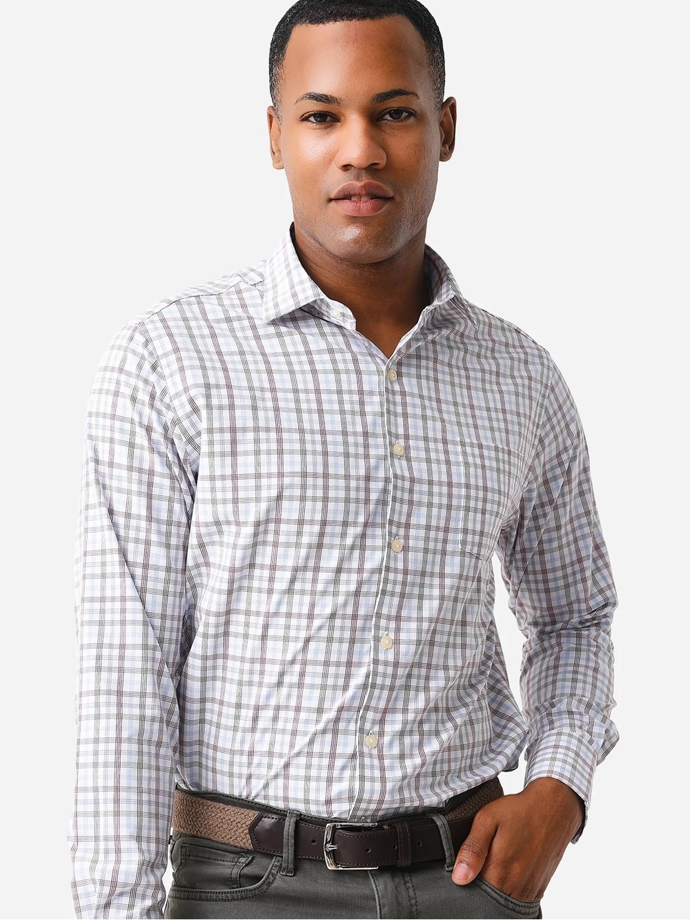 Peter Millar | Crown Sport Neely Performance Poplin Sport Shirt | Size XL